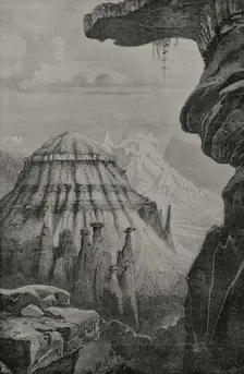In the bad lands of Little Missouri River, United States, 1892. Creator: Unknown