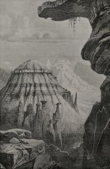 In the bad lands of Little Missouri River, United States, 1892. Creator: Unknown