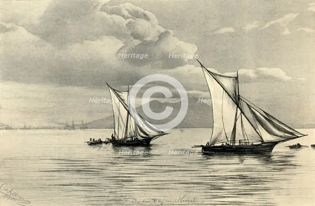 In the Bay of Naples, 1898. Creator: Christian Wilhelm Allers.