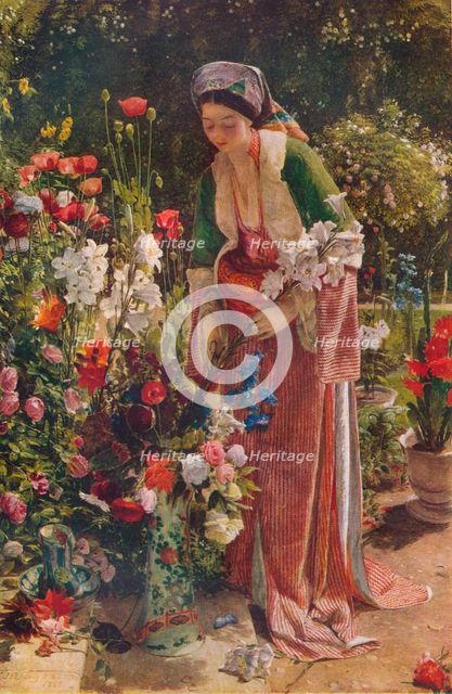 'In The Bey's Garden', 1865, (1920). Creator: John Frederick Lewis.