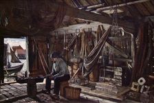 In the Boat House, 1881. Creator: Gustav Wentzel