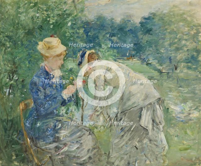 In the Bois de Boulogne, before 1880. Creator: Berthe Morisot.