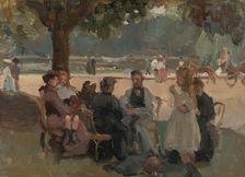In the Bois de Boulogne near Paris, c.1906. Creator: Isaac Lazerus Israels