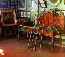 In the Borodino Museum, Borodino, 1911. Creator: Sergey Mikhaylovich Prokudin-Gorsky