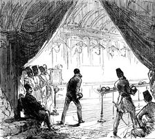 In the bowling-alley at Trentham, 1873. Creator: Unknown