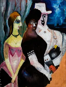 In the Box / Self-Portrait-two-sided painting, 1922. Creator: Zygmunt Waliszewski