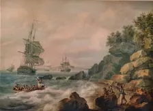 In the Bristol Channel 1787. Artist: Nicholas Pocock