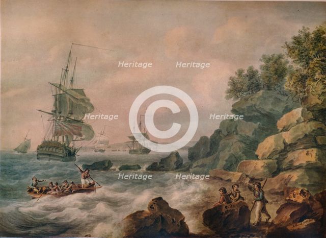 'In the Bristol Channel', 1787. Artist: Nicholas Pocock.
