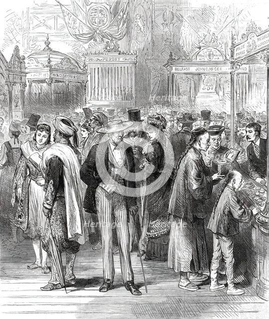 In the British Department of the American Centennial Exhibition...1876. Creator: Unknown.