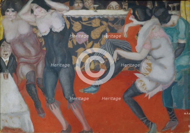 In the Cabaret, 1913. Artist: Grigoriev, Boris Dmitryevich (1886-1939)