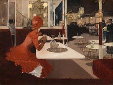 In the Café, 1882-84. Creator: Fernand Lungren