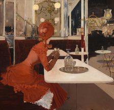 In the Café, 1882-84. Creator: Fernand Lungren