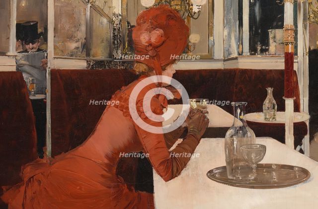 In the Café, 1882-84. Creator: Fernand Lungren.