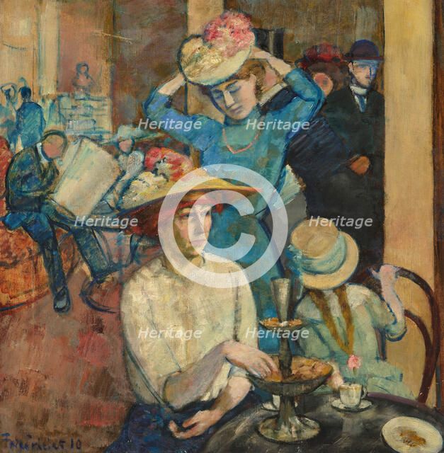 In the Café, 1910. Creator: Friedrichs, Fritz (1882-1928).