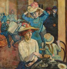 In the Café, 1910. Creator: Friedrichs, Fritz (1882-1928)