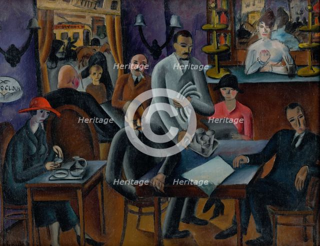 In the Café, 1924. Creator: Gejza Schiller.