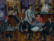 In the Café, 1924. Creator: Gejza Schiller