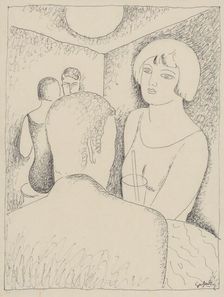 In the Café, around 1927. Creator: Mikulas Galanda