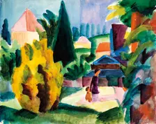 In the Castle Garden of Oberhofen, 1914