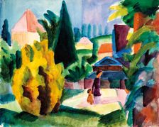 In the Castle Garden of Oberhofen, 1914