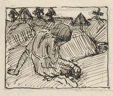 In the cemetery, 1914-1918. Creator: Elemír Halász-Hradil