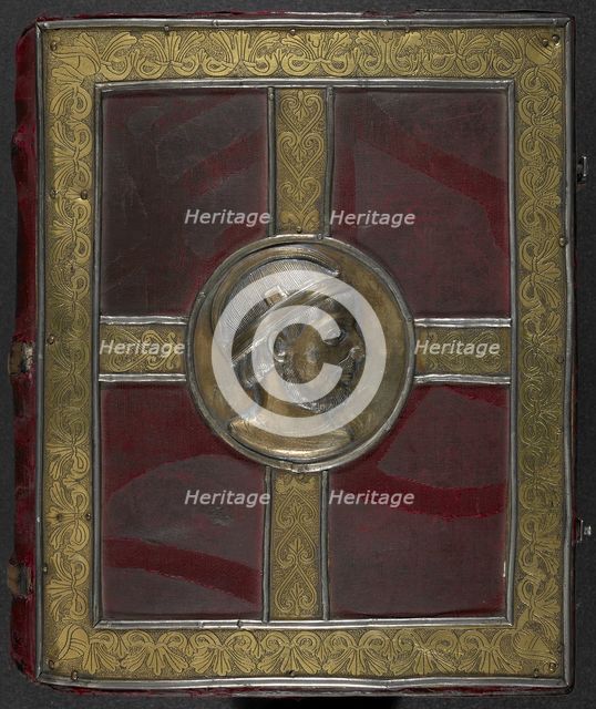 In the centre, a silver gilt medallion, probably representing the Emperor Lothaire...9th cent. Creator: Unknown.