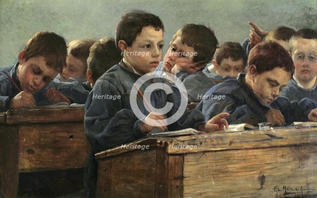 In the classroom, 1886. Creator: Martin des Amoignes, Paul Louis (1858-1925).