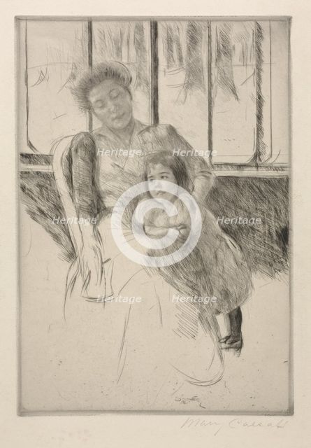 In the Conservatory, c. 1901. Creator: Mary Cassatt (American, 1844-1926).
