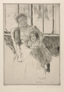 In the Conservatory, c. 1901. Creator: Mary Cassatt (American, 1844-1926)