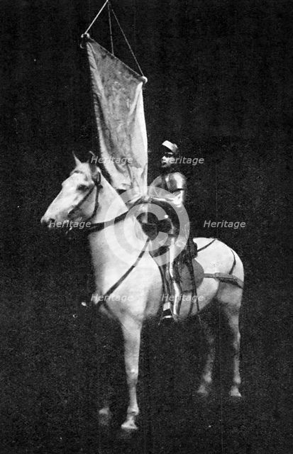 In the costliest American theatrical performance: Miss Maude Adams as Joan of Arc, 1909. Creator: Sarony & Co.