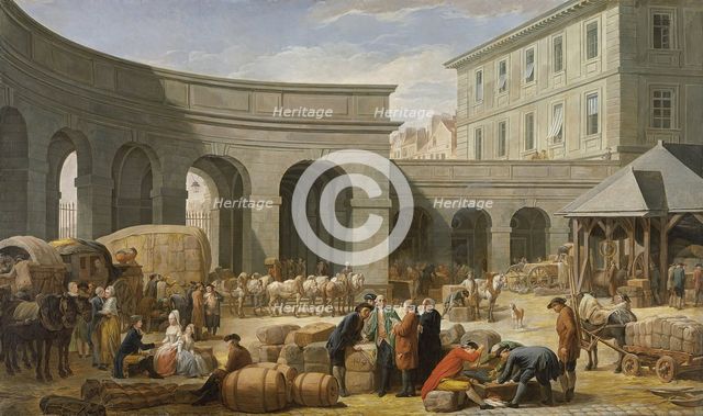 In the Courtyard of the Customs-House, 1775. Creator: Nicolas Bernard Lepicie.