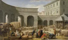 In the Courtyard of the Customs-House, 1775. Creator: Nicolas Bernard Lepicie
