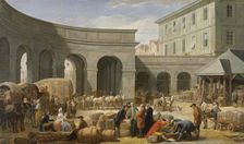 In the Courtyard of the Customs-House, 1775. Creator: Nicolas Bernard Lepicie
