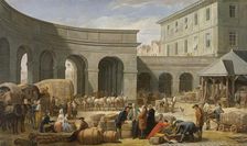 In the Courtyard of the Customs-House, 1775. Creator: Nicolas Bernard Lepicie
