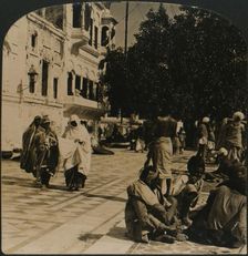 In the courtyard of the Golden Temple. Amritsar, India 1907