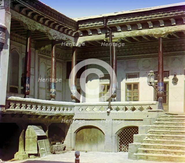 In the courtyard of a Sart home, on the outskirts of Samarkand, between 1905 and 1915. Creator: Sergey Mikhaylovich Prokudin-Gorsky.