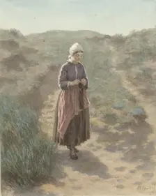 In the dunes in Zandvoort, 1862. Creator: David Adolf Constant Artz