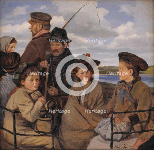 In the day car. The artist's nephew, 1898-1902.
 Creator: Hans Smidth.