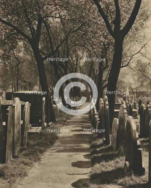 'In the Dissenters' Disused Burial Ground at Bunhill Fields', c1935. Creator: Taylor.