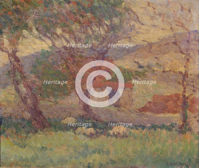 In the Downs near Lewes, 1906. Artist: Robert Polhill Bevan.