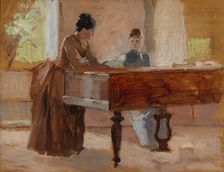 In the Drawing Room at Haikko, study for An Old Tune, 1888. Creator: Albert Edelfelt