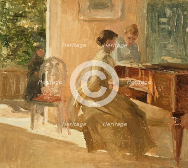 In the Drawing-room at Haiko, 1888. Creator: Albert Edelfelt.