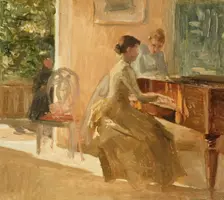 In the Drawing-room at Haiko, 1888. Creator: Albert Edelfelt