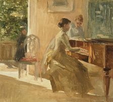 In the Drawing-room at Haiko, 1888. Creator: Albert Edelfelt