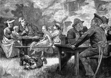 In the English Garden at Munich, 1881. Creator: Eugène Froment