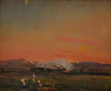 In the Field (Sunset in the Ukraine), 1906. Creator: Jan Stanislawski