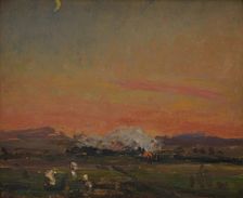 In the Field (Sunset in the Ukraine), 1906. Creator: Jan Stanislawski