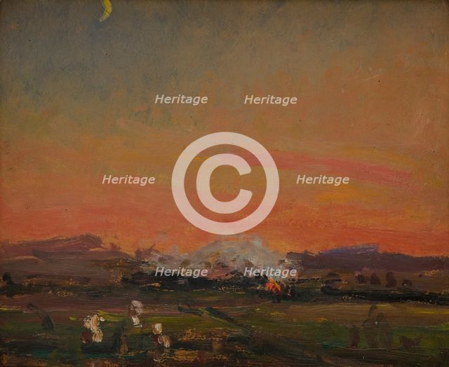 In the Field (Sunset in the Ukraine), 1906. Creator: Jan Stanislawski.