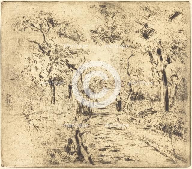 In the Fields at Ennery (Dans les champs, a Ennery), 1875. Creator: Camille Pissarro.