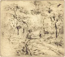 In the Fields at Ennery (Dans les champs, a Ennery), 1875. Creator: Camille Pissarro